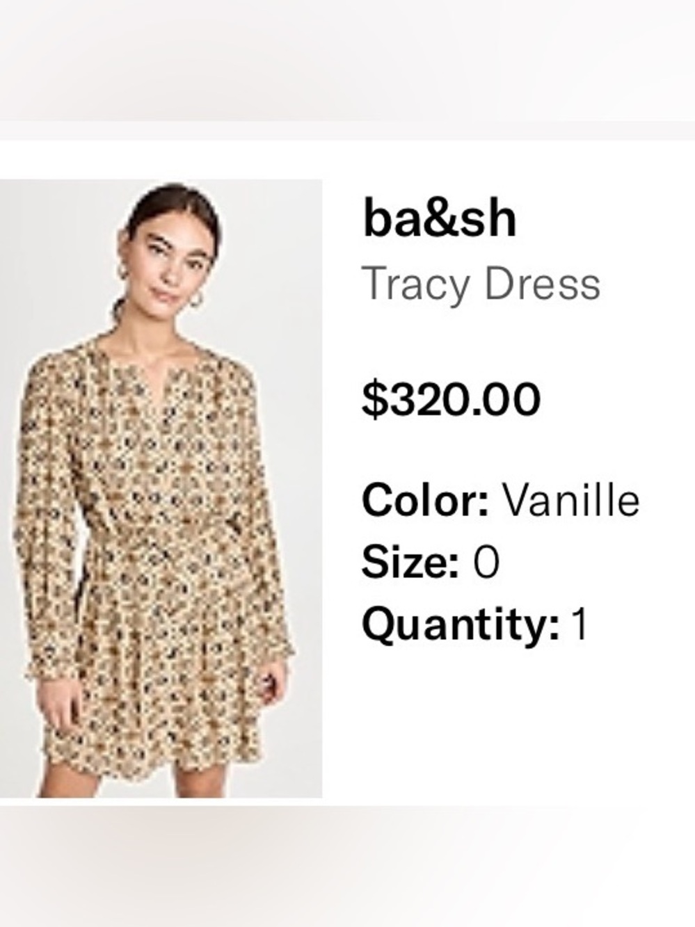 ba&sh Floral Print V-Neck Dress